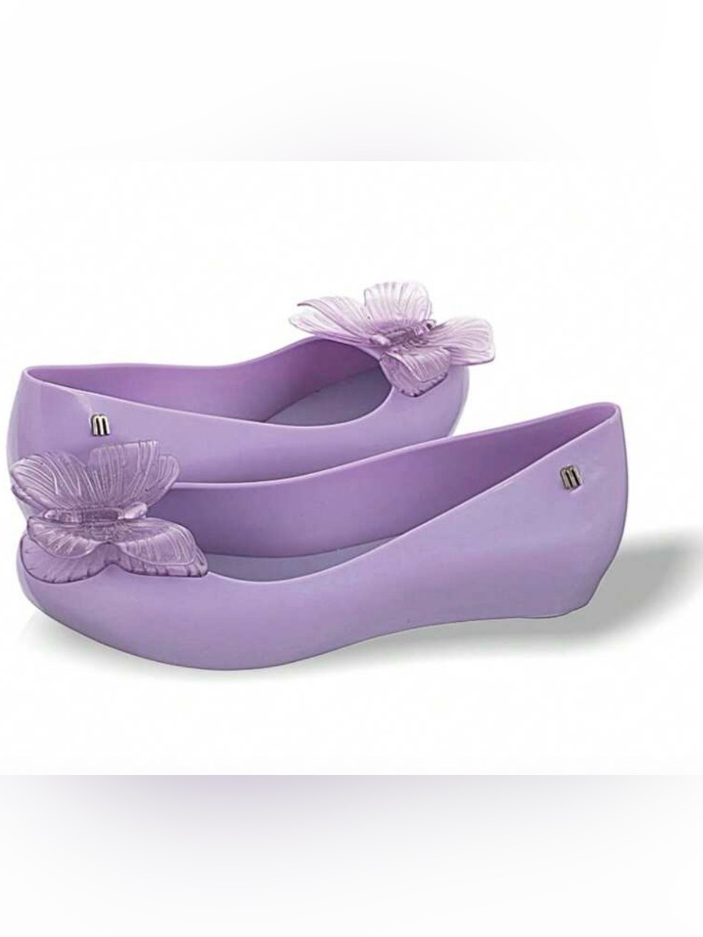 Melissa Lilac Jelly Flats with Butterfly Accent brand new with box
